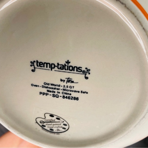 Temp-tations old world floral nesting measuring bowls with spout 5 set - Picture 7 of 10